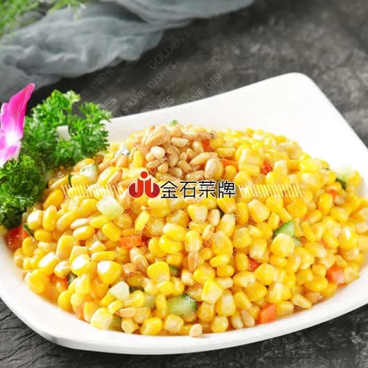 Жареная кукуруза с кедровыми орешками